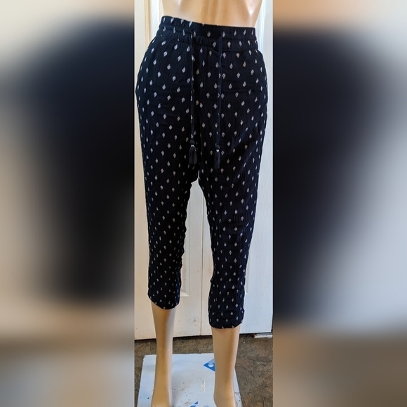 Pre-owned Old Navy navy blue Capri pants size large, TD - Picture 3 of 3